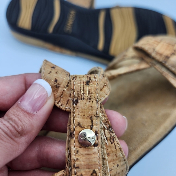 Vionic 342 Paros Cork Strappy Sandals Orthopedic Velcro Comfort Women’s Size 7 - Picture 7 of 8